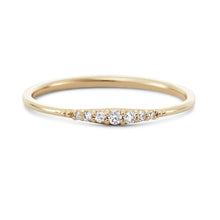 Load image into Gallery viewer, Horizon Ring - 14k Yellow Gold, White Diamond