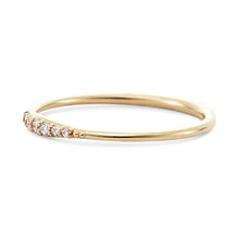 Load image into Gallery viewer, Horizon Ring - 14k Yellow Gold, White Diamond