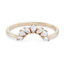 Load image into Gallery viewer, Ablaze Band - 14k Yellow Gold, White Diamond