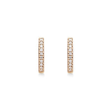 Load image into Gallery viewer, Shine On Hoop Earring - 14k Rose Gold, White Diamond
