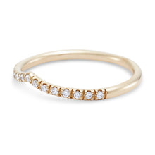 Load image into Gallery viewer, 14k Peak Eternity Band - 14 Yellow Gold, White Diamond