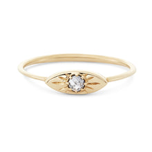 Load image into Gallery viewer, Theia Ring - 14k Yellow Gold, Grey Diamond