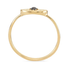 Load image into Gallery viewer, Theia Ring - 14k Yellow Gold, Grey Diamond