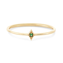 Load image into Gallery viewer, Kite Ring - 14k Yellow Gold, Emerald
