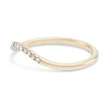 Load image into Gallery viewer, Wave Eternity Ring - 14k Yellow Gold, White Diamond