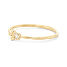 Load image into Gallery viewer, Honey Bee Ring - 14k Yellow Gold, White Diamond