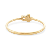 Load image into Gallery viewer, Honey Bee Ring - 14k Yellow Gold, White Diamond