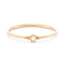 Load image into Gallery viewer, Nova Ring - 14k Rose Gold, White Diamond