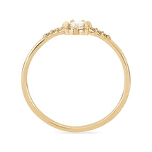 Load image into Gallery viewer, Supernova Ring - 14k Yellow Gold, White Diamond