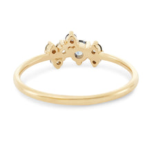 Load image into Gallery viewer, Tie Dye Something Blu Ring - 14k Yellow Gold, Blue and White Sapphires