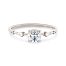 Load image into Gallery viewer, Endless Dahlia Ring - 14k Rose Gold, White Sapphire