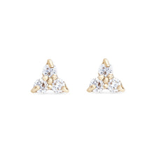Load image into Gallery viewer, Tripod Diamond Earring - 14k Yellow Gold, White Diamond