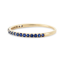 Load image into Gallery viewer, Blue Sapphire Vibrant Band - 14k Yellow Gold, Precious Gems
