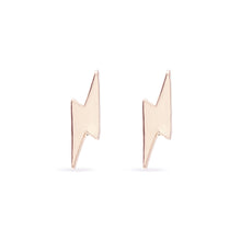 Load image into Gallery viewer, Everyday Little Lightning Bolt Earring - 14k Rose Gold