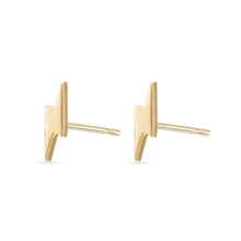 Load image into Gallery viewer, Everyday Little Lightning Bolt Earring - 14k Yellow Gold