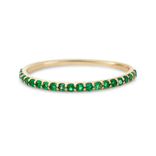 Load image into Gallery viewer, Emerald Vibrant Band - 14k Yellow Gold, Precious Gems