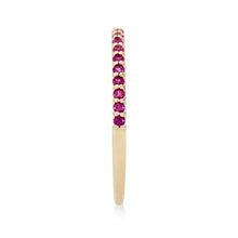 Load image into Gallery viewer, Ruby Vibrant Band - 14k Yellow Gold, Precious Gems