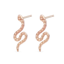 Load image into Gallery viewer, Revival Dainty Snake Earrings - 14k Rose Gold