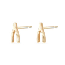 Load image into Gallery viewer, Everyday Wishbone Earring - 14k Rose Gold