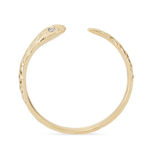 Load image into Gallery viewer, Revival Diamond Snake Ring - 14k Yellow Gold