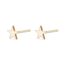 Load image into Gallery viewer, Everyday Little Stella Star Earring - 14k Yellow Gold