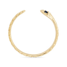 Load image into Gallery viewer, Revival Blue Sapphire Snake Ring - 14k Rose Gold