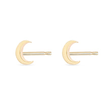 Load image into Gallery viewer, Everyday Little Crescent Moon Earring - 14k Rose Gold