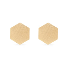Load image into Gallery viewer, Honeysuckle Hexagon Earring - 14k Yellow Gold