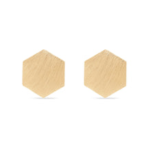 Load image into Gallery viewer, Honeysuckle Hexagon Earring - 14k Rose Gold