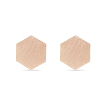 Load image into Gallery viewer, Honeysuckle Hexagon Earring - 14k Yellow Gold