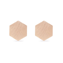 Load image into Gallery viewer, Honeysuckle Hexagon Earring - 14k Rose Gold
