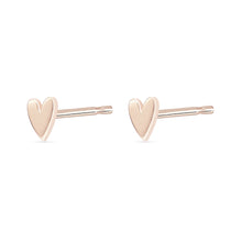 Load image into Gallery viewer, Everyday Little Lovely Heart Earring - 14k Rose Gold