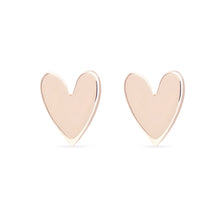 Load image into Gallery viewer, Everyday Larger Lovely Heart Earring - 14k Rose Gold
