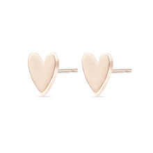 Load image into Gallery viewer, Everyday Larger Lovely Heart Earring - 14k Rose Gold