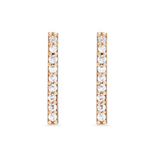 Load image into Gallery viewer, Align Diamond Bar Earring - 14k Yellow Gold, White Diamond