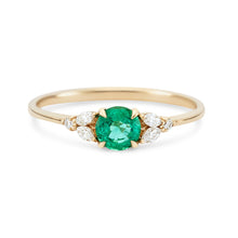 Load image into Gallery viewer, Endless Evergreen Ring - 14k Yellow Gold, Emerald