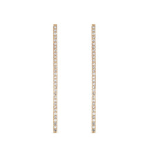 Load image into Gallery viewer, Phenom Diamond Bar Earring - 14k Yellow Gold, White Diamond