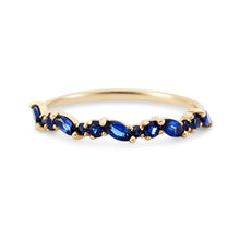Load image into Gallery viewer, Reverie Band - 14k Yellow Gold, Blue Sapphire