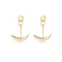 Load image into Gallery viewer, Little Crescent Moon Ear Jacket - 10k Rose Gold