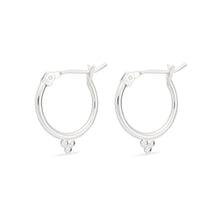 Load image into Gallery viewer, Hoop with Three Balls - Sterling Silver