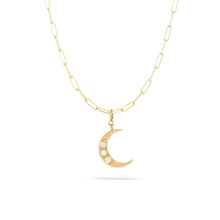 Load image into Gallery viewer, Crescent Charm + Boldly Inseparable Necklace Duo