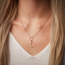 Load image into Gallery viewer, Crescent Charm - 14k Yellow Gold