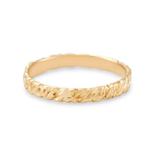 Load image into Gallery viewer, Tree Bark Stability Ring - 14k Yellow Gold
