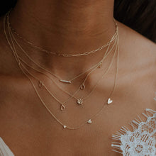 Load image into Gallery viewer, Horizon Necklace - 14k Yellow Gold, White Diamond