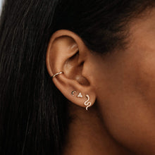 Load image into Gallery viewer, Revival Dainty Snake Earrings - 14k Rose Gold