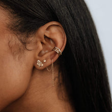 Load image into Gallery viewer, Nova Threader Earring - 14k Rose Gold, White Diamond