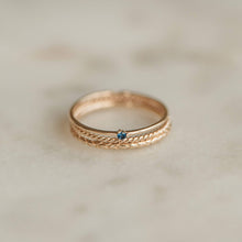 Load image into Gallery viewer, Serendipity Blue Sapphire Ring - 14k Rose Gold, Precious Gems