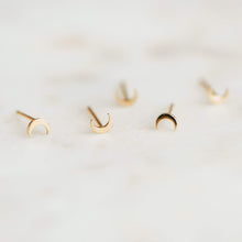 Load image into Gallery viewer, Everyday Little Crescent Moon Earring - 14k Rose Gold