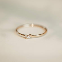 Load image into Gallery viewer, Lean On Me Ring - 14k Yellow Gold, White Diamond