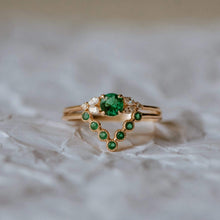 Load image into Gallery viewer, Treetop Forest Ring - 14k Yellow Gold, Emerald